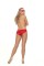 2496X - Stretch Satin Panty With Lace Overlay And Ruched Back