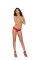 Lace Thong  With  Keyhole  And  Bow   Red