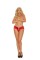 Lace Thong  With  Keyhole  And  Bow   Red