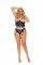 Cami Top  And  Panty  With  Garters   Midnight Blue