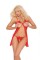 4021 - Mesh Cupless Babydoll With Satin Bows, Adjustable Straps And A Matching C