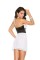 4255X - Mesh Halter Neck Babydoll With Lace Up Satin Front And Matching G String