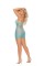 Babydoll  And  G String   Dusty Turquoise