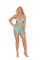Babydoll  And  G String   Dusty Turquoise