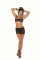 Ruffle Demi Cup Bra And Skirt - Black