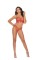 Polka Dot Mesh Bralette  And  Pant   Red