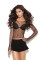 6528 - Mini Skirt With A Low Waist And Pleats