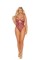Teddiette  With Detachable Garters   Rose Wine