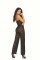 Deep V Lace Jumpsuit   Black