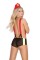8006 - Put Out My Fire   Mesh Booty Shorts With Attached Suspenders And Head Pie