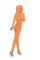 8011 - Crochet Bodystocking With Open Crotch, 3/4 Sleeves And 
Hood