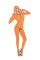8011 - Crochet Bodystocking With Open Crotch, 3/4 Sleeves And 
Hood