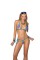 81283 - Lycra Bikini Top And Matching G String With Turquoise Trim