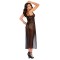 1989 Lace Slip On Sexy Long Gown With Strappy Front Detail