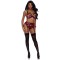 30079 Buffalo Plaid Print Matching Set Adult Women Lingerie