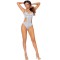 77061 Mesh and Lace Teddy With Underwire Cups
