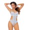 77061 Mesh and Lace Teddy With Underwire Cups