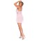 44184X Mesh and lace babydoll with side slits - Baby Pink
