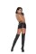 L8170 - Halter Neck Mini Dress With Chain Front And Leather Skirt
