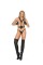 L9785 - Leather Harness With Studs And Adjustable Straps