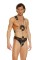 L9992 - Leather Adjustable Harness With Chains