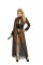 V1954X - Mesh And Vinyl Long Sleeve Gown With Adjustable Hook And Eye Back Closu