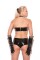 V5578 - Vinyl Underwire Halter Bra With Square Nail Heads