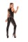 V9216X - Deep V Vinyl Catsuit With Zipper Front