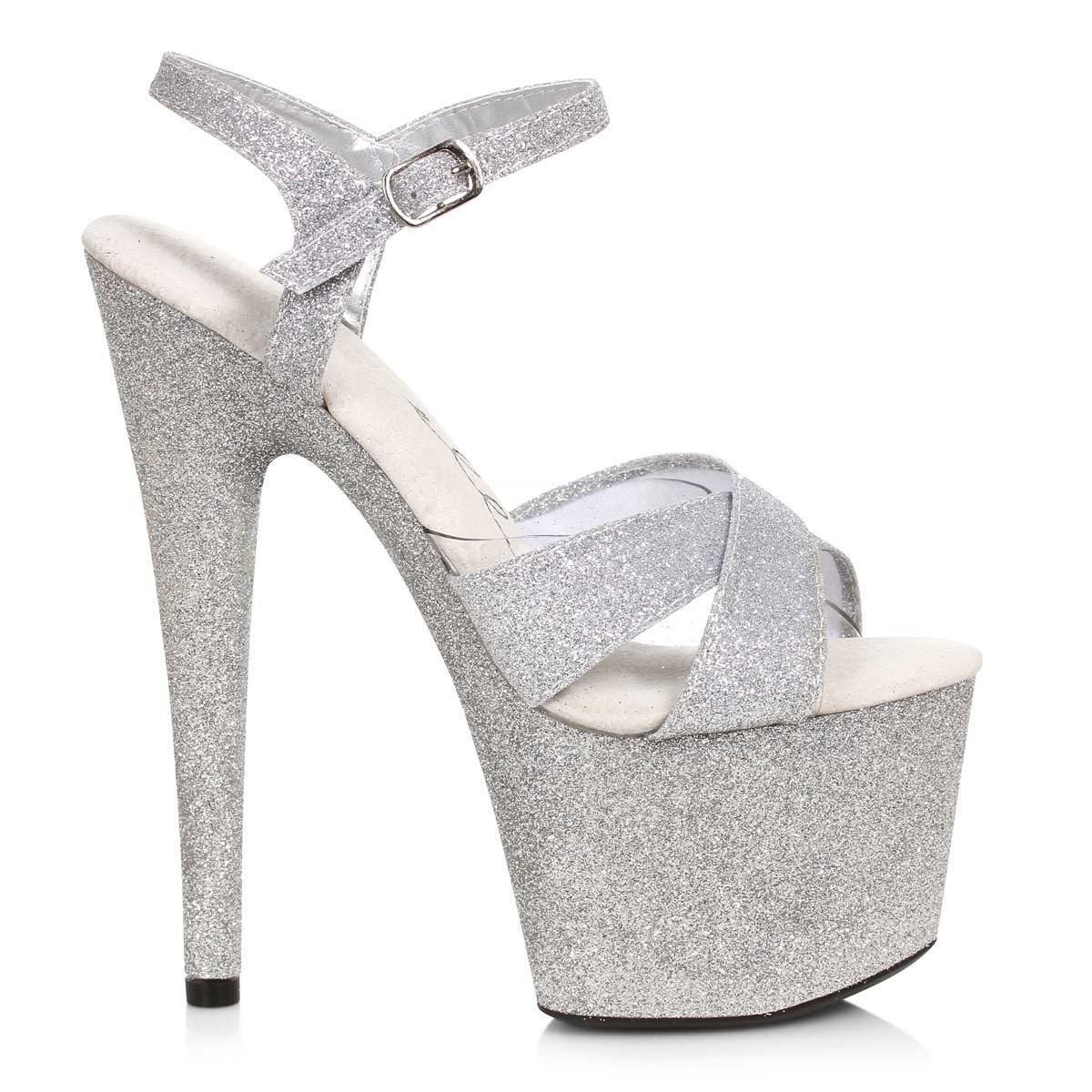Ellie Shoes 709-VICKY Silver in Sexy Heels & Platforms - $70.39