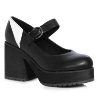 Ellie Shoes 356-ASTRID Black White PU