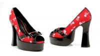 Halloween 557-SKULLY - Black Red