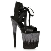 Ellie Shoes 850-BRAXTON - Black with Silver