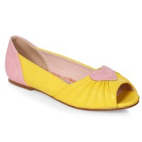 Ellie Shoes BP100-CLARA Yellow  Pink