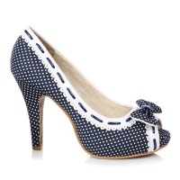 Ellie Shoes BP412-AMELIE Navy Blue
