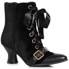 Ellie Shoes 253-CHARMED Black Velvet