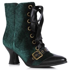 Ellie Shoes 253-CHARMED Green Velvet