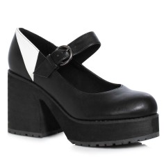 Ellie Shoes 356-ASTRID Black White PU