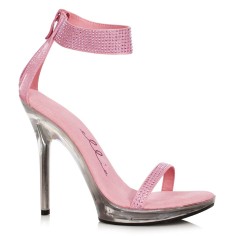 Ellie Shoes 502-HEIDI Pink with Rhinestones