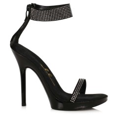 Ellie Shoes 502-HEIDI Black with Rhinestones