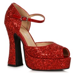 Ellie Shoes 557-SPARKLE Red - SPECIAL - Size 12