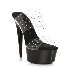Ellie Shoes 609-MISTY Clear  Black