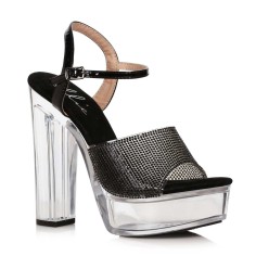 Ellie Shoes 675-Larissa - Black on Clear