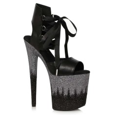 Ellie Shoes 850-BRAXTON - Black with Silver