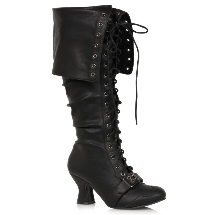 Ellie Shoes 254-MAUDE Black - 2.5 Womens Victorian Boot in Sexy Boots