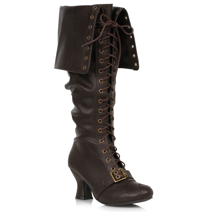 Ellie Shoes 254-MAUDE Brown - 2.5 Womens Victorian Boot in Sexy Boots