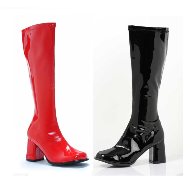 300-HARLEY - Black Red - 3`` Knee High Boot (Blk-Left  Red-Right) in Sexy Boots