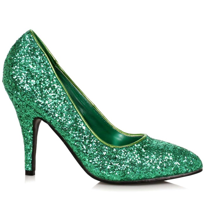 Ellie Shoes 411-Shimmer - Green - 4 Glamorous Glitter Pump in Sexy Heels & Platforms