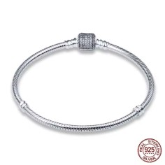 Silver 925 Star Moon Sun Four Leaf Clover Green Zircon Charms Bracelets - Silver