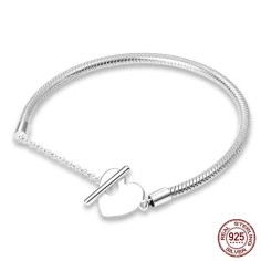 Silver 925 Star Moon Sun Four Leaf Clover Green Zircon Charms Bracelets - Silver