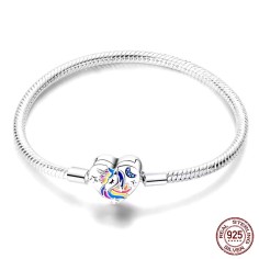 Silver 925 Star Moon Sun Four Leaf Clover Green Zircon Charms Bracelets - Silver
